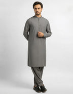 grey semi-formal kameez shalwar
