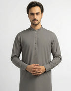 grey semi-formal kameez shalwar