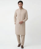 cream semi-formal kameez shalwar