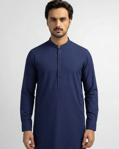 royal blue semi-formal kameez shalwar