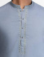 light grey semi-formal kameez shalwar