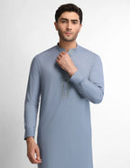 light grey semi-formal kameez shalwar