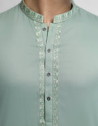 light green semi-formal kameez shalwar