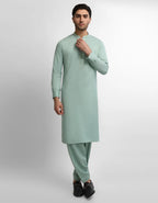 light green semi-formal kameez shalwar