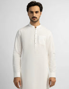 off white casual kameez shalwar