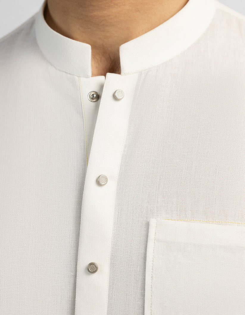 off white casual kameez shalwar