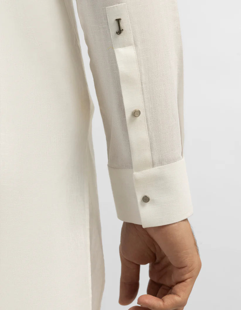 off white casual kameez shalwar