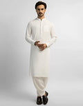 off white casual kameez shalwar