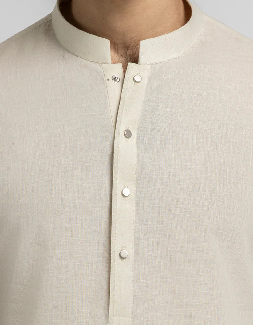 cream casual kameez shalwar