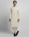 cream casual kameez shalwar