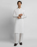 off white cotton linen casual kameez shalwar