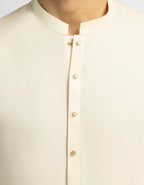 cream plain kameez shalwar