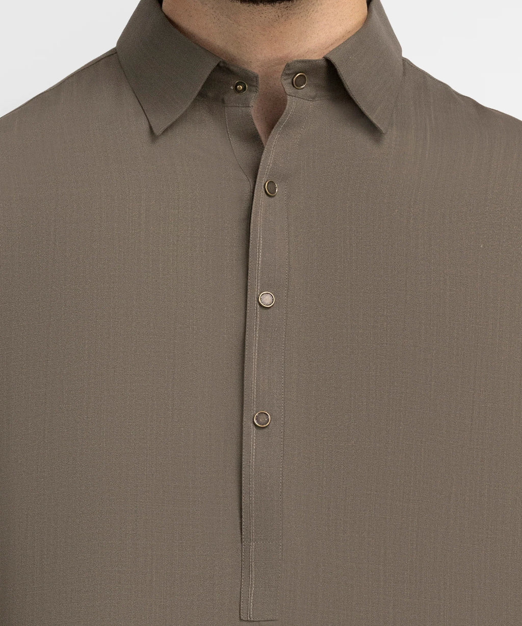 olive green casual kameez shalwar