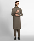 olive green casual kameez shalwar