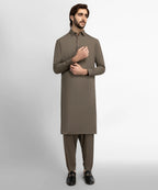 olive green casual kameez shalwar