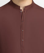 rust brown semi-formal kameez shalwar