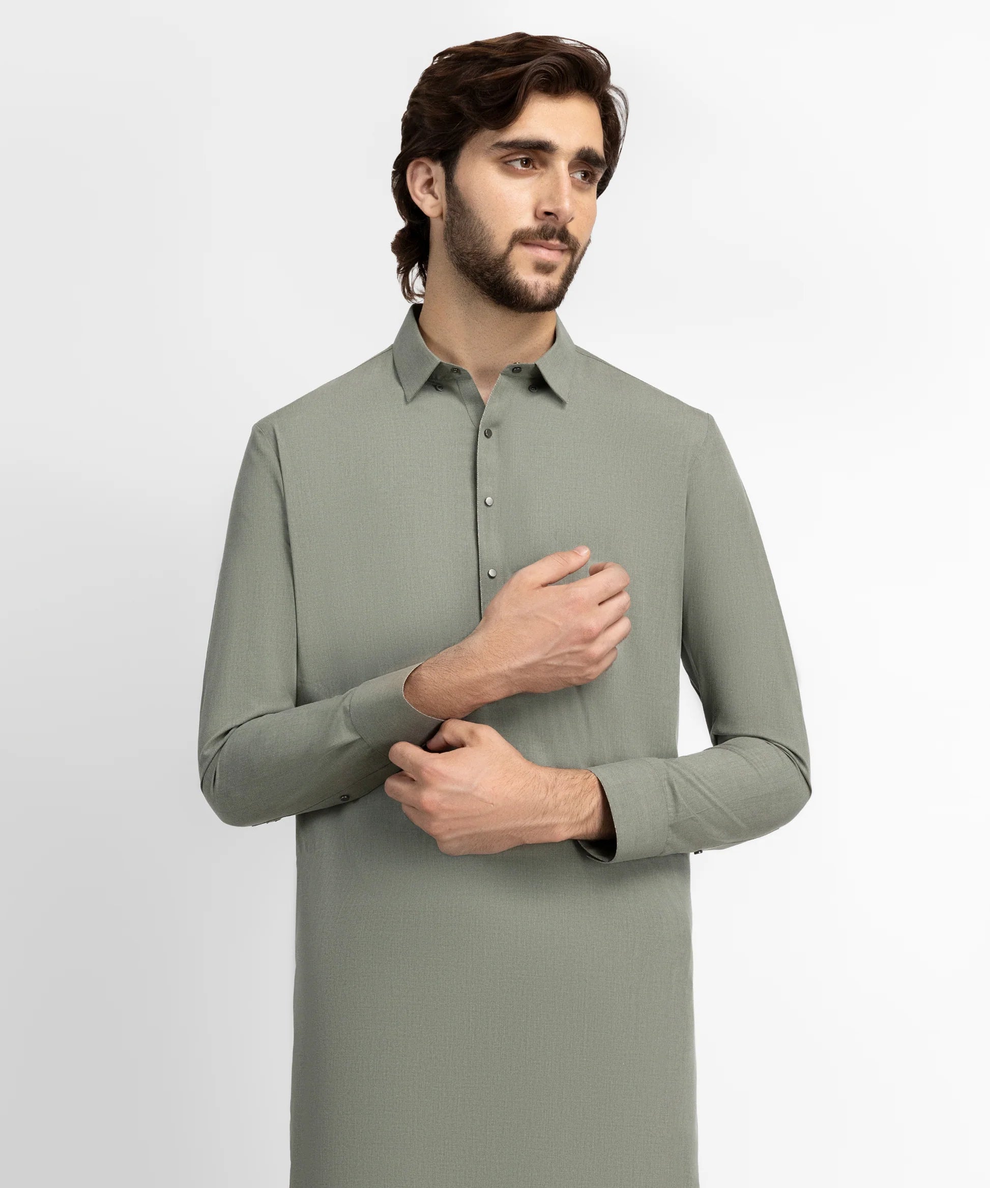 light green casual kameez shalwar