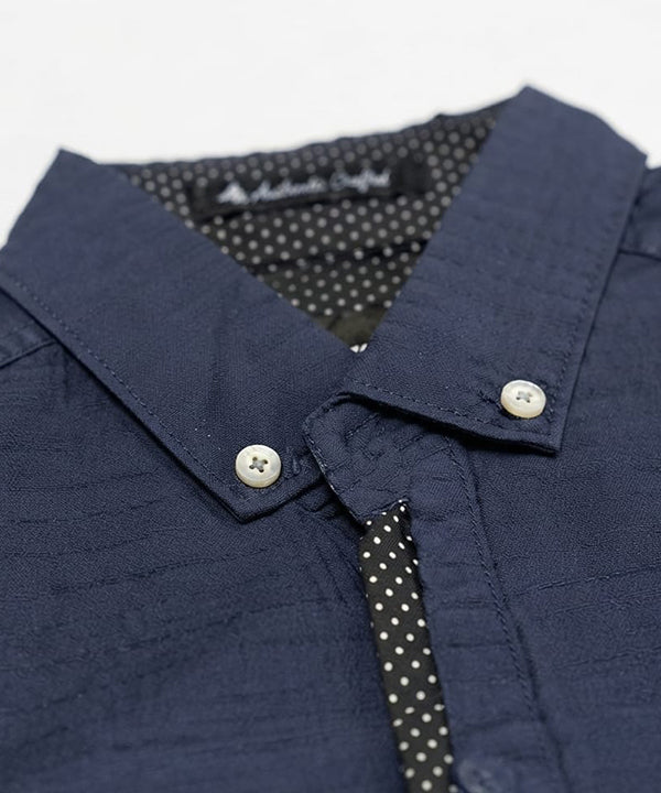 Men's Casual Shirt - Shc-1619 Navy Stripe (ORG-H)