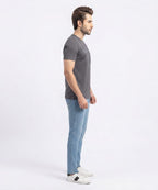 HR Clothing Men’s Printed T-Shirt – Grey TSH-5879