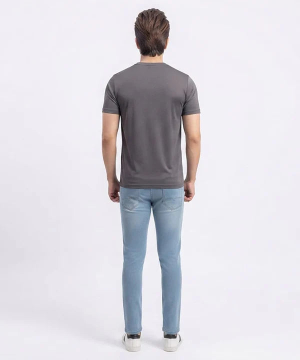 HR Clothing Men’s Printed T-Shirt – Grey TSH-5879