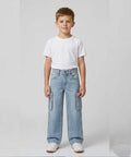 Boys Comfortable Relaxed Fit Baggy Denim jeans - Ice Blue Bjp-0291