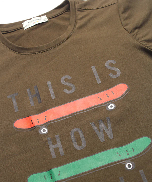 HR clothing Kids Tee's - Green BTS-1480