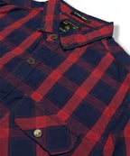 Men's Casual Checkered Shirt - Red Chk SHC-1719 - Red - View 6