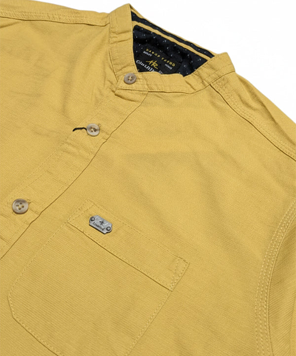 Men's Casual Shirt - Yellow Shc-1691 - Yellow - View 6