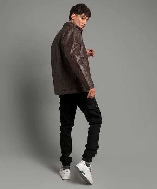 Leather Jacket - Coffee