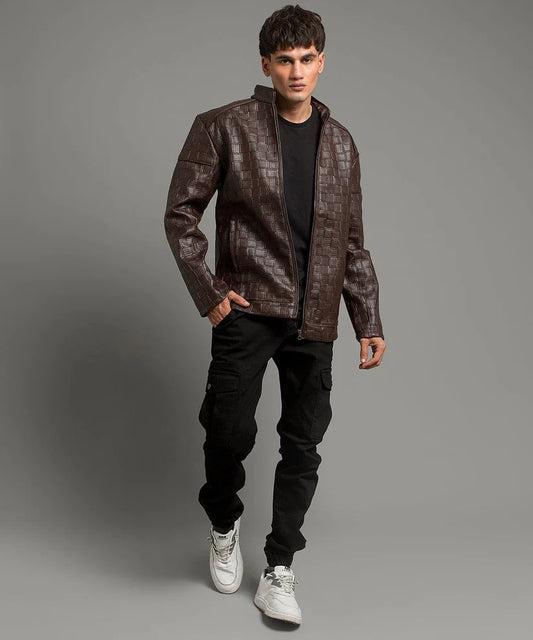 Leather Jacket - Coffee