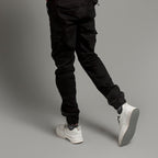 Men'S Cargo Trousers - Black Lwr-0485 - Black - View 3