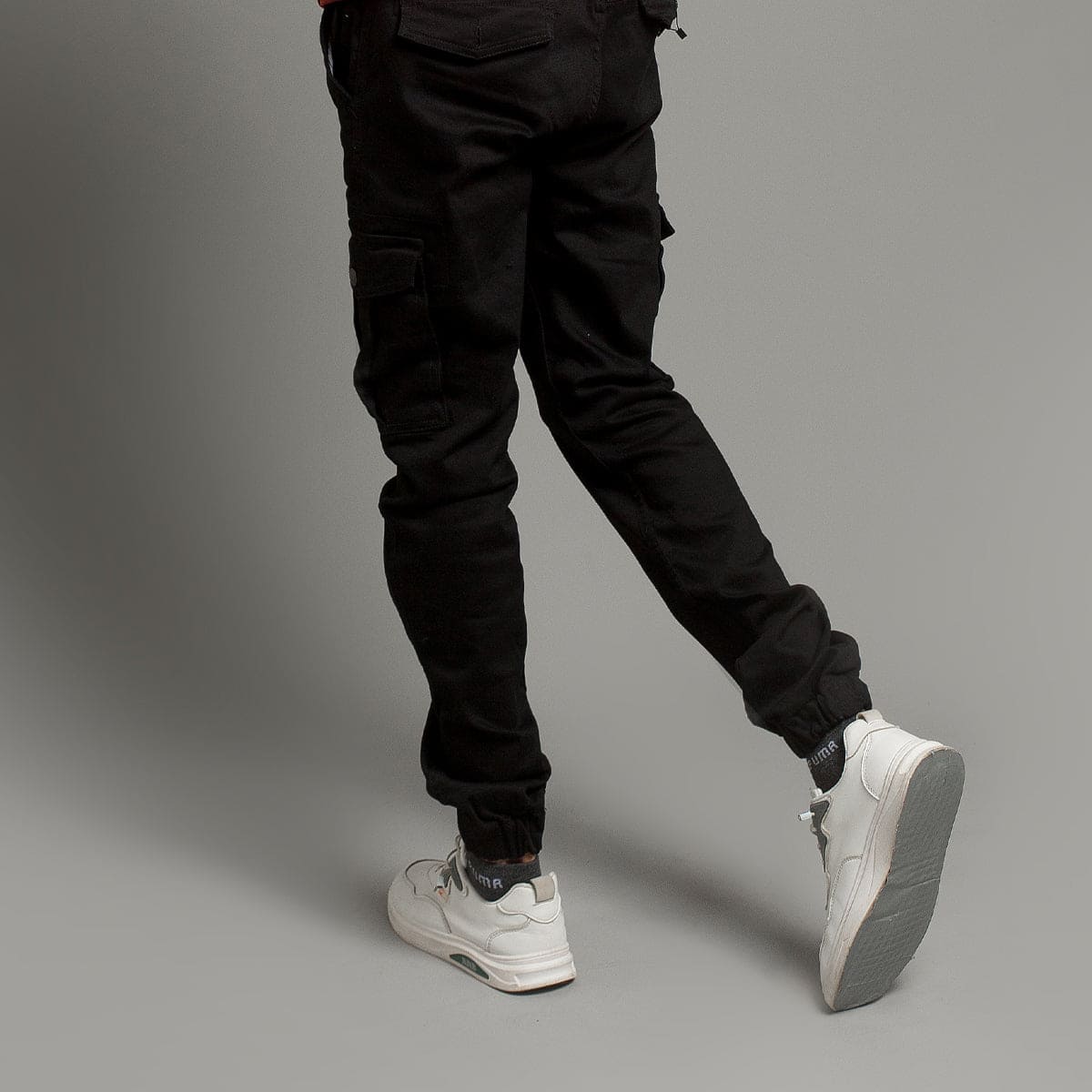 Men'S Cargo Trousers - Black Lwr-0485 - Black - View 3