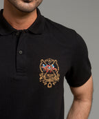 Men'S Polo T-Shirt Black Tsh-5546 - Black - View 3