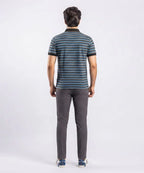 MEN'S T-SHIRT COLLAR MAROON STRIPE BASIC TSH-5916
