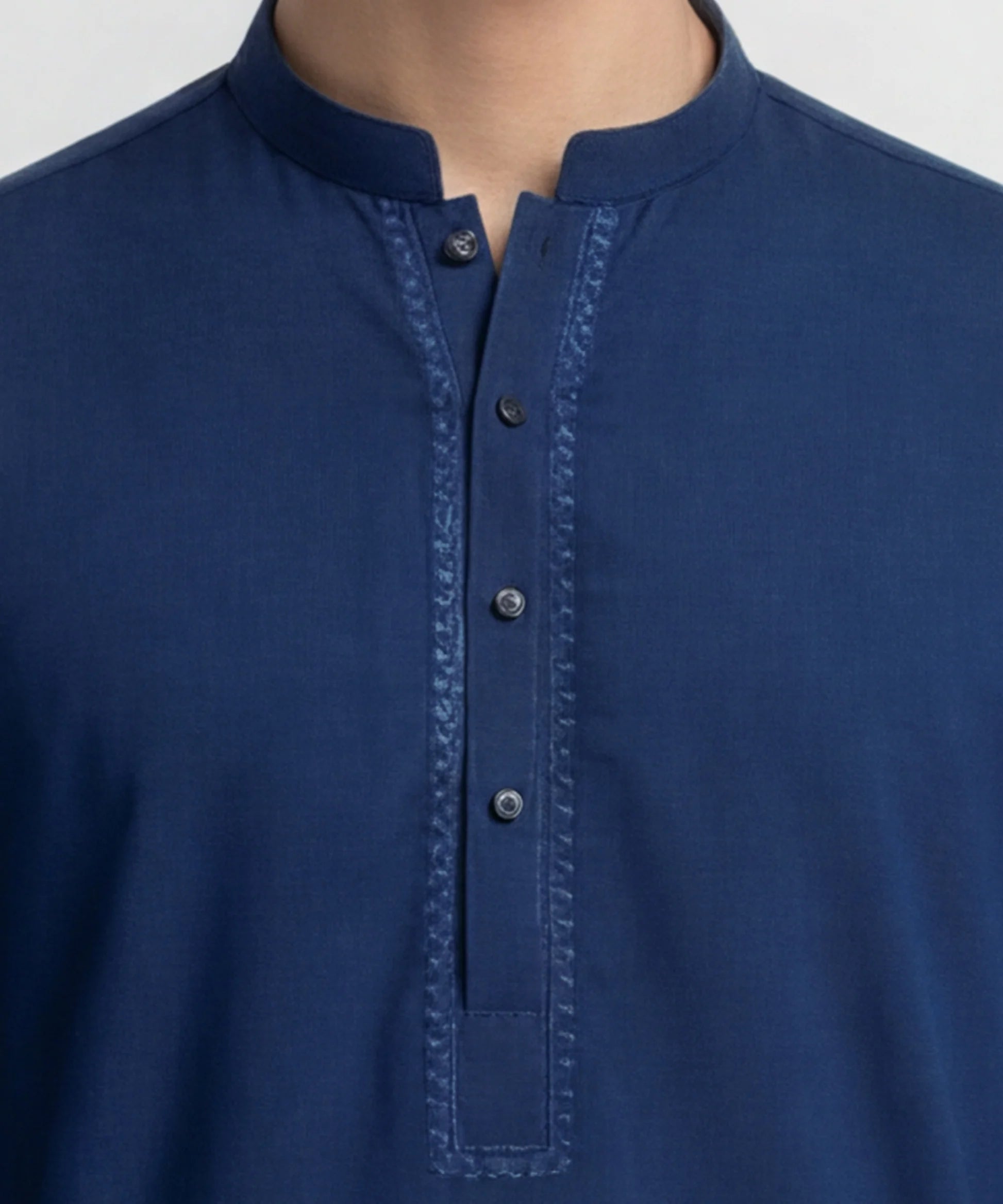 electric blue semi-formal kameez shalwar