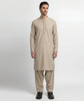 cream semi-formal kameez shalwar