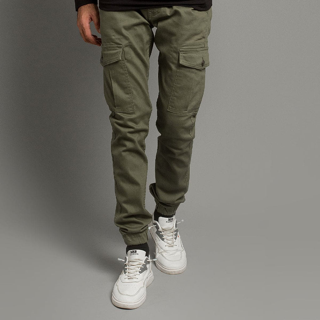 Men'S Cargo Trousers - Green Lwr-0486 - Green - View 1
