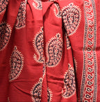 Ajrak Red Chaadar – Anbi Motif in Natural Dye Print
