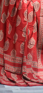 Ajrak Red Chaadar – Anbi Motif in Natural Dye Print