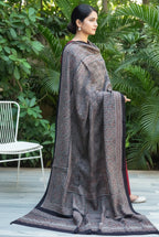 Ajrak Chadar Moroccan Design – Hand Block Printed Organic Dyed Cotton Shawl