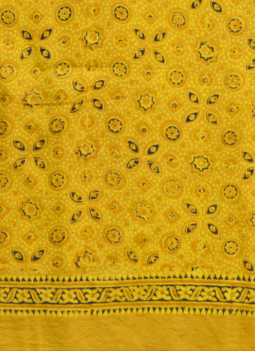 Ajrak Mustard – Hand Block Printed Unstitched Lawn (2.5 Meters)