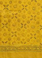 Ajrak Mustard – Hand Block Printed Unstitched Lawn (2.5 Meters)