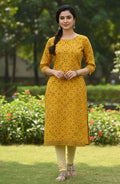 Ajrak Mustard – Hand Block Printed Unstitched Lawn (2.5 Meters)