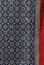 Kashi Ajrak Blue Variant – Organic Dye Hand Block Printed Cotton Fabric