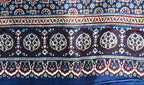 Kashi Ajrak Blue Variant – Organic Dye Hand Block Printed Cotton Fabric