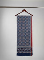 Kashi Ajrak Blue Variant – Organic Dye Hand Block Printed Cotton Fabric