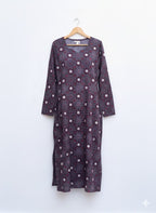 Natural Dyed Ajrak Kurti – Hand Block Printed with Mirror Embroidery (Premium Lawn Cotton)