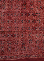 Ajrak Moroccan Red Kurta Fabric – Organic Dye Hand Block Printed Lawn