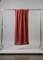 Ajrak Red Fabric for Shirt & Trouser – Hand Block Printed Lawn | Ajrak Design Dress Fabric