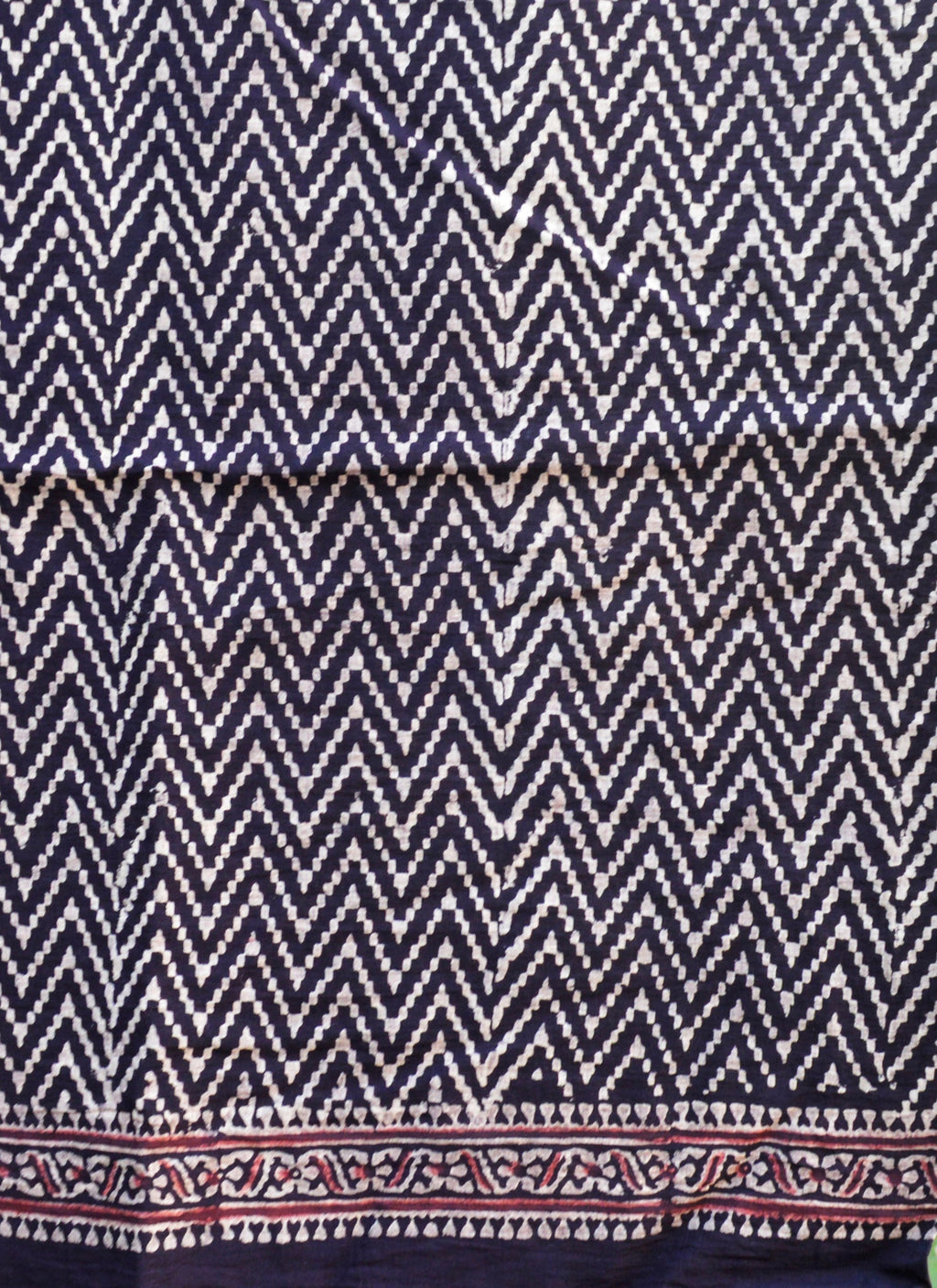 Ajrak Zigzag Unstitched Shirt/Kurta – Premium Lawn Fabric